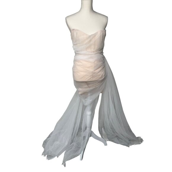 The Bar Cleo Gown in Blanc 4 New Womens Wedding Maxi Dress - Picture 5 of 15